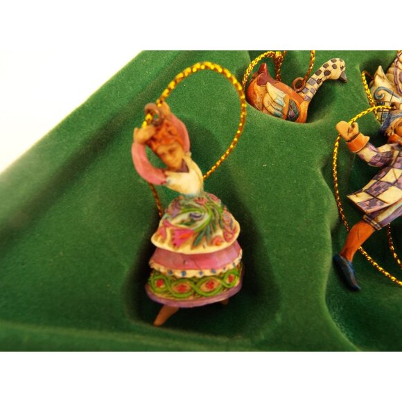 Jim Shore Heartwood Creek Twelve Days of Christmas Mini Ornaments Boxed Set 2006 - Picture 12 of 16